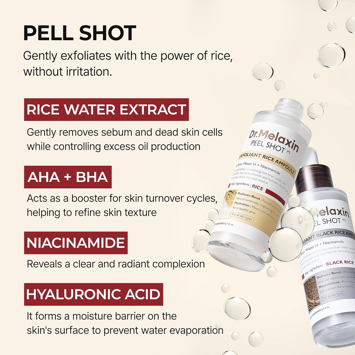 Dr.Melaxin Peel Shot Ampoule Duo (white+black)